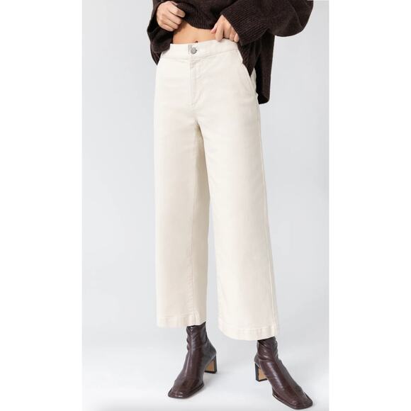 Oak & Fort Cream Wide Leg Pants